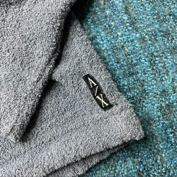 Armani Exchange Terry Cloth 1/4 Zip Collared Pullover Sweatshirt - Picture 4 of 5